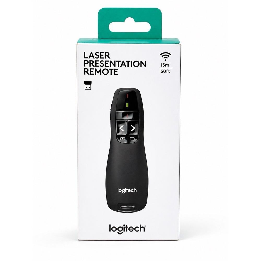 Logitech R400 Wireless Presentation Remote Red Laser Pointer USB Presenter New